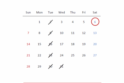 12月営業カレンダー